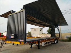 Open Wing Enclosed Black Dry Van Trailers for Sale