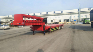6 Axle Flat 50ft Low Bed Trailer with Ramp