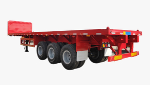 Stability Super-tall Loads Flatbed Semi Trailer for Transporting Tractors